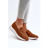 FS1 Women's Platform Moccasins in Eco Suede Camel Inesqua