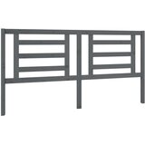  Uzglavlje za krevet sivo 186 x 4 x 100 cm od masivne borovine | shoptok.hr