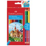  BOJE DRVENE 12BOJA FABER-CASTELL 110312 BLISTER PLUS 3BOJE DRVENE OBOSTRANE I GRATIS ŠILJILO | Shoptok.si