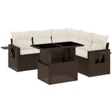 Maison Chic Seti vrtnega pohištva - Vrtna garnitura - Vrtni pohištvo set 6-delna z blazinami rjav poli ratan, (21806341) | Shoptok.si