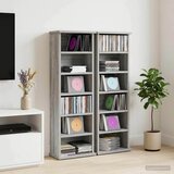 Cd ormar 2 kom. Siva Sonoma 60 x 17 x 92 cm Konstruirano drvo | shoptok.hr