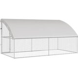  Kavez za piliće 2 pcs Srebrno 400 x 200 x 200 cm Cinkani čelik | Eponuda.com