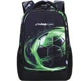 ranac sa ojačanim leđima green football SC2954, 40x29x14cm, crno-zeleni