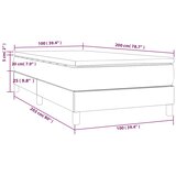  s oprugama i madracem smeđesivi 100 x 200 cm od tkanine | shoptok.hr