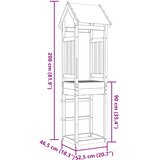  Igraći Toranj Smeđa 52.5 x 46.5 x 208 cm Čvrsto borovo drvo | shoptok.hr