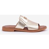 Zazoo Elegant Leather Slippers On Flat Heel | Shoptok.si