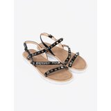 Shelvt Women's black studded sandals | shoptok.hr