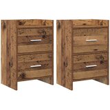 vidaXL Noćni ormarići 2 pcs Staro drvo 40 x 30 x 60 cm Cijene