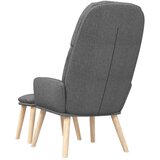  Stolica za opuštanje s tabureom svjetlosiva od tkanine | Shoptok.si