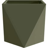  Cvetlično korito 2 pcs Oljčno zelena 40 x 40 x 40 cm Jeklo, (5000207578) | Shoptok.si
