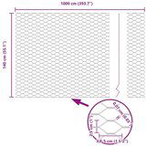 vidaXL Heksagonalna Ograda Zelena 1.4x10 m Čelik | shoptok.hr