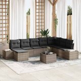  Sjedeća garnitura za vrt 8 kom. Siva poliratan 319 x 209 x 85 cm | Shoptok.si