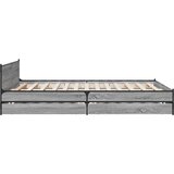  Okvir za krevet s ladicama boja sivog hrasta 135x190 cm | shoptok.hr