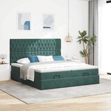  Okvir kreveta s madracima tamnozeleni 180x200cm baršunasti | shoptok.hr