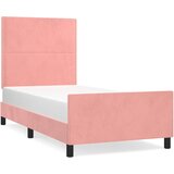  Okvir za krevet s uzglavljem ružičasti 80x200 cm baršunasti | Eponuda.com