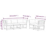  5-dijelni set vrtnih sofa s jastucima bijeli masivna borovina | shoptok.hr