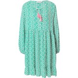 Zwillingsherz Obleka 'Melody' žad / bela | Shoptok.si