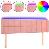  LED posteljno vzglavje roza 147x16x78/88 cm žamet, (20933993) | Shoptok.si