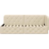  Kutni okvir kreveta Krema 80 x 200 cm tkanina | shoptok.hr