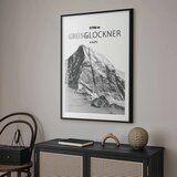  Plakat - Majestic mountain peak Glosslockner mountain crown mountain landscape 40x60 Crni okvir s margom | shoptok.hr