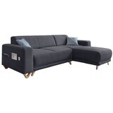 Miuform Antracitno siva raztegljiva/s prostorom za shranjevanje kotna sedežna garnitura Classy Sophie – | Shoptok.si