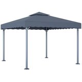 vidaXL Paviljon 300x300 cm antraciten aluminij | Shoptok.si