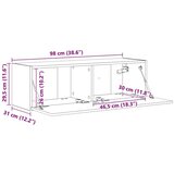  stenska omara Siva Sonoma 60 x 31 x 29.5 cm Konstruiran les, (5000092149) Slike