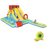 Costway Napihljiv igralni center Napihljiv grad vodni park s topovi in puhalnikom, (5000007156) | Shoptok.si
