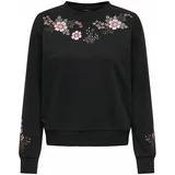 JDY Sweater majica 'Paris' zelena / svijetlozelena / roza / crna