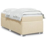  Krevet s oprugama i madracem krem 90 x 200 cm od tkanine | shoptok.hr