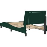  Okvir kreveta s LED-om bez madraca Hanko tamnozeleni 90x200 cm baršunasti | shoptok.hr