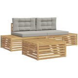 4 pcs Set vanjskih sofa Poliester Bijela | shoptok.hr