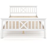 Lumor Postelja iz masivnega lesa z letveno podlago – 140x200 cm – bela, (22151436) | Shoptok.si