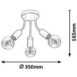 Rabalux almus plafonska lampa E27 3x60W crna | ePonuda.com