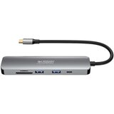 Oem URBAN FACTORY, 6-v-1 večvratni hub USB-C HDMI / 2USB-A / USB-C / čitalniki kartic SD Micro SD, Črna / Srebrna, (5000185076) | Shoptok.si