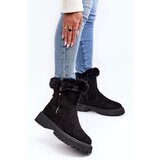 EVENTO Women's Suede Boots With Fur Black Hasiva | ePonuda.com