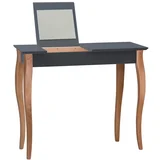 Grafitno siva toaletna mizica z ogledalom tDressing Table, dolžina 85 cm