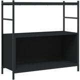 Maison Chic Knjižna omara - Knjižna polica - Knjižni regal črna 80x30x78,5 cm inženirski les in železo, (21723187) Cene