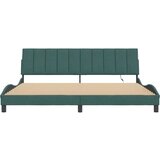  Okvir kreveta s LED svjetlima tamnozeleni 200x200 cm baršunasti | shoptok.hr