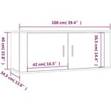  Zidni TV ormarić 3 kom bijeli 100 x 34,5 x 40 cm | shoptok.hr