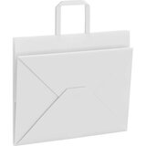  Papirnate vrećice 50 kom s ručkama bijele 32x22x24 cm | shoptok.hr