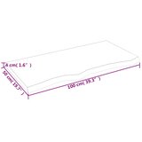 Stolna ploča 100x50x(2-4) cm od netretirane masivne hrastovine | shoptok.hr
