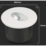  LED svetiljka za stepenište LED/3W/230V 3000K bela | Eponuda.com