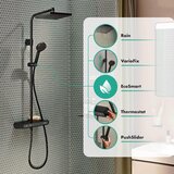 Hansgrohe 28648670 Activera Q 290/180 1jet EcoSmart stenska termostatska armatura s tuš setom | Shoptok.si