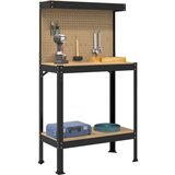  Radne klupe s policom Crna 81 x 41 x 145 cm Konstruirano drvo | shoptok.hr