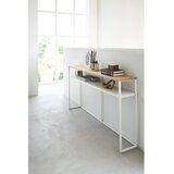 YAMAZAKI Bijeli/svjetlo smeđi pomoćni stol u dekoru jasena 20,5x126 cm Tower – | shoptok.hr