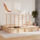  Krevetna konstrukcija s pohranom Smeđa 200 x 200 cm Borova drva | shoptok.hr