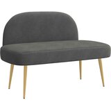  Oblikovana klupa s naslonjačem Tamnosiva 110 x 60 x 76 cm | shoptok.hr