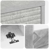  Ormar za cipele HAARLEM 78 x 24 x 103 cm Konstruirano drvo - Betonska siva | shoptok.hr