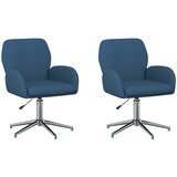 vidaXL Okretne radne stolice 2 kom. 54 x 58 x 90 cm Plava Tkanina - Plava 2 Cijene